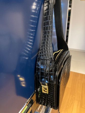 Fendi Hand-Umhängetasche Schwarz Top Zustand