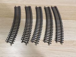 Märklin 5 x 2221 Gebogenes gleis K H0