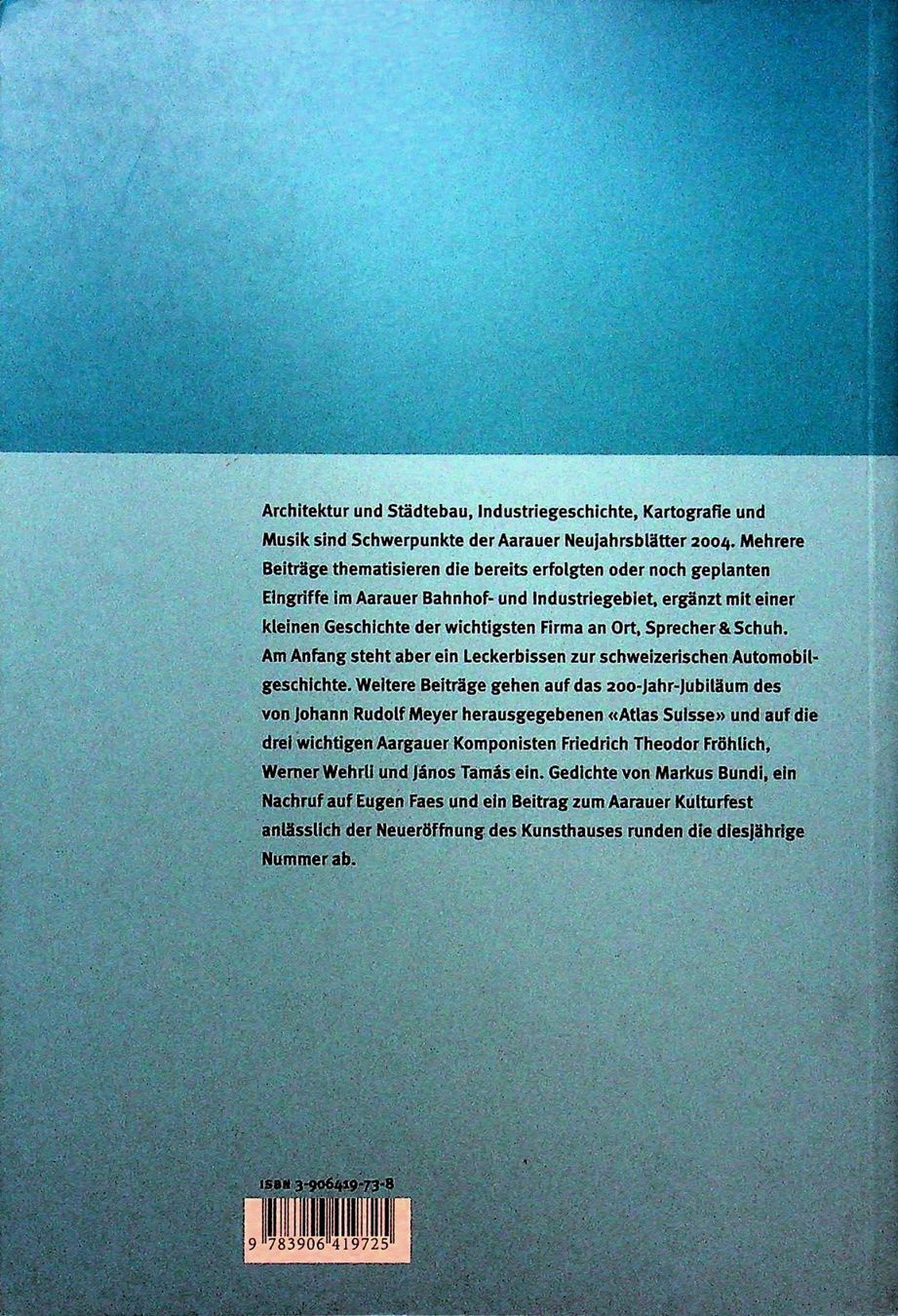Bücher: Aarauer Neujahrsblätter 2004 – Gebraucht aus Reitnau von Zaomir 1