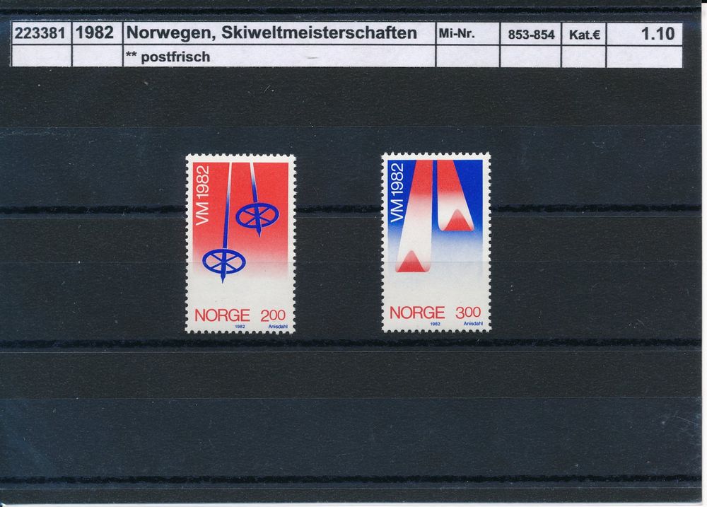 1982 Norwegen, Skiweltmeisterschaften Kaufen auf Ricardo