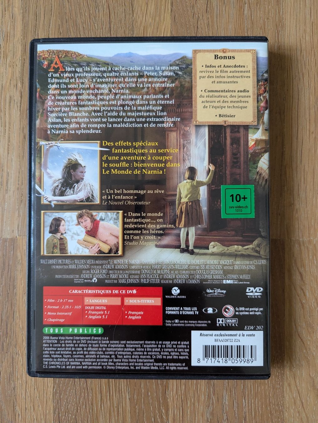 Tutti i DVDs: DVD Le Monde de Narnia - Chapitre 1 – Usato da Basel venduto da seewhybee 1