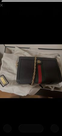 Gucci Ophidia Schwarz mit goldiger Kette