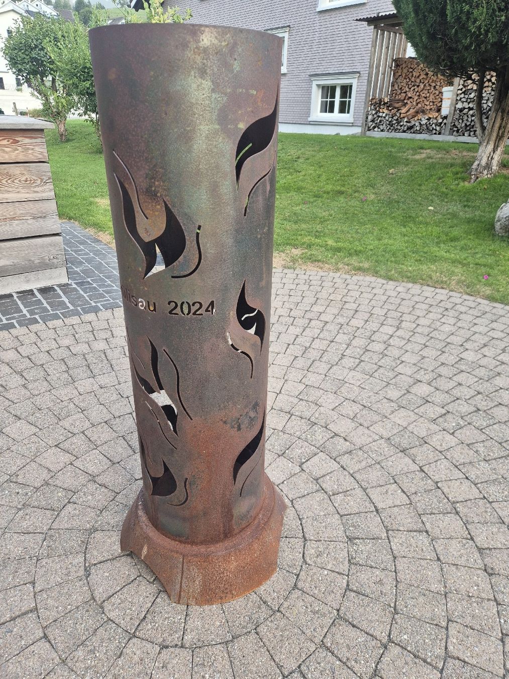 Cheminée d'extérieur: Feuersäule Metall Rostig – D'occasion à Weissbad par pat_mp8c 1