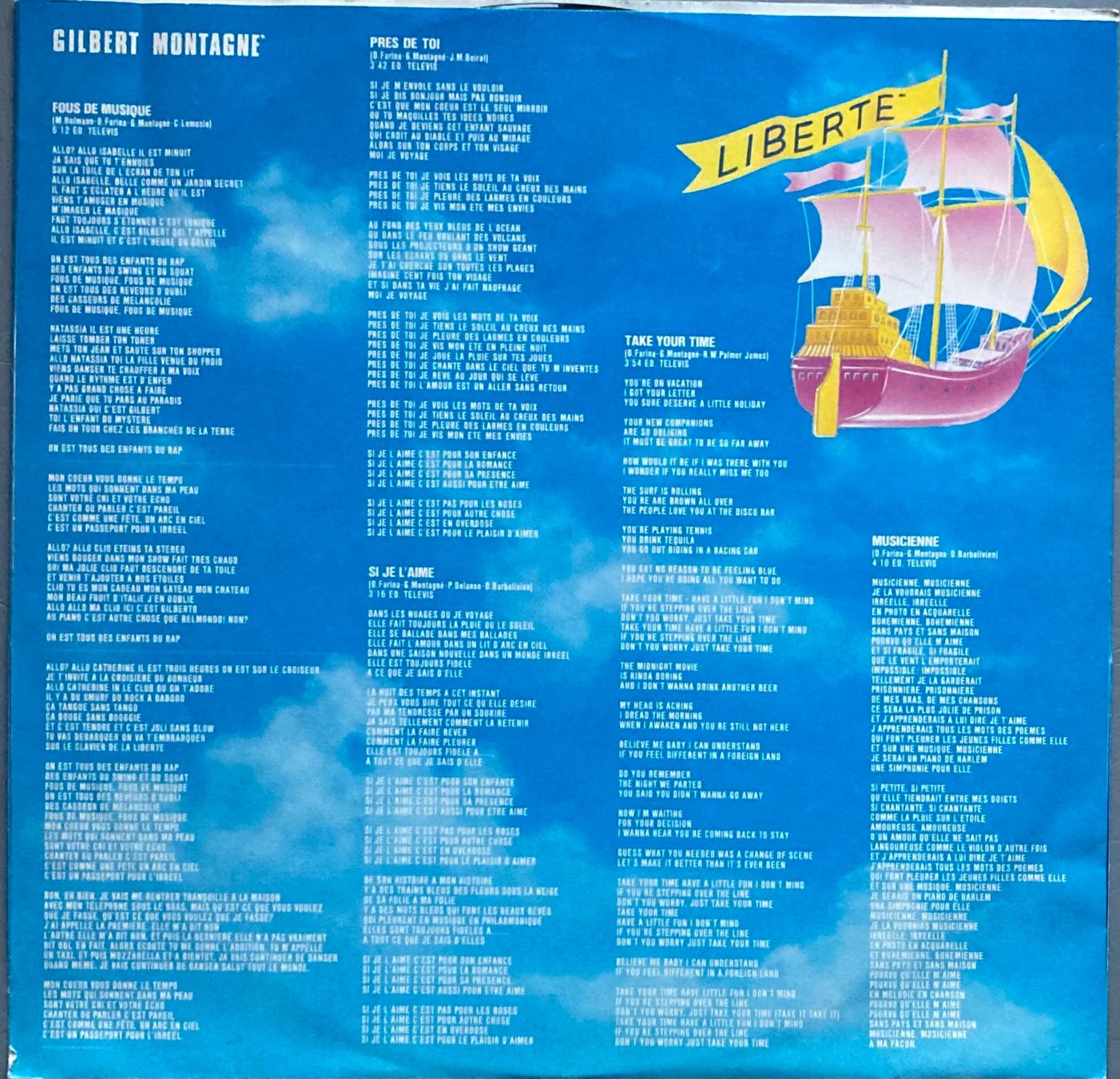 Schallplatten: GILBERT MONTAGNE - LIBERTE – Gebraucht aus Poliez-Pittet von Newtown-Records 2