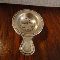 Teesieb Silber, Vintage, mit Auffangschale, Top Zustand!