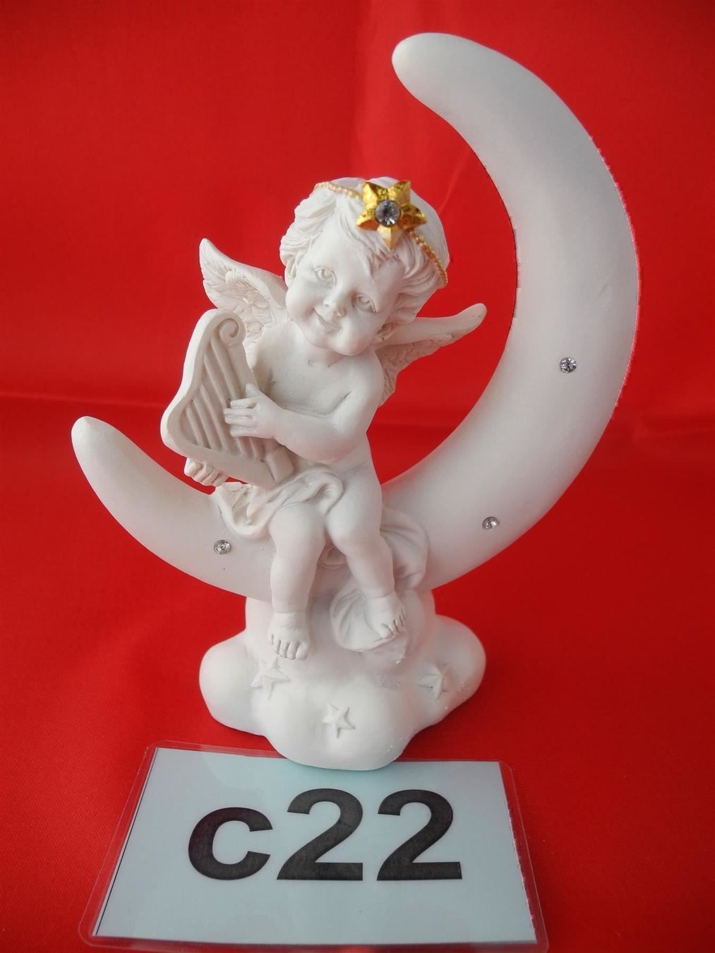 Figuren: Engel mit Harfe im Mond, Nr. c22 – Neu und originalverpackt aus Kottwil von Crazyrolf