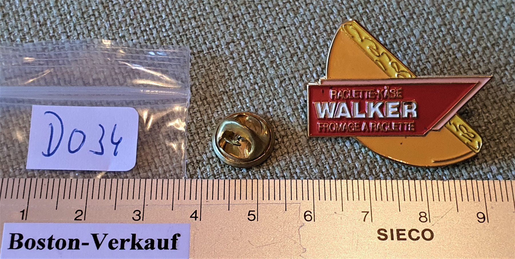 Placchette & Badge: D034 - Pin Walker Raclette Käse Fromage – Usato da Reinach BL venduto da Boston-Verkauf 2