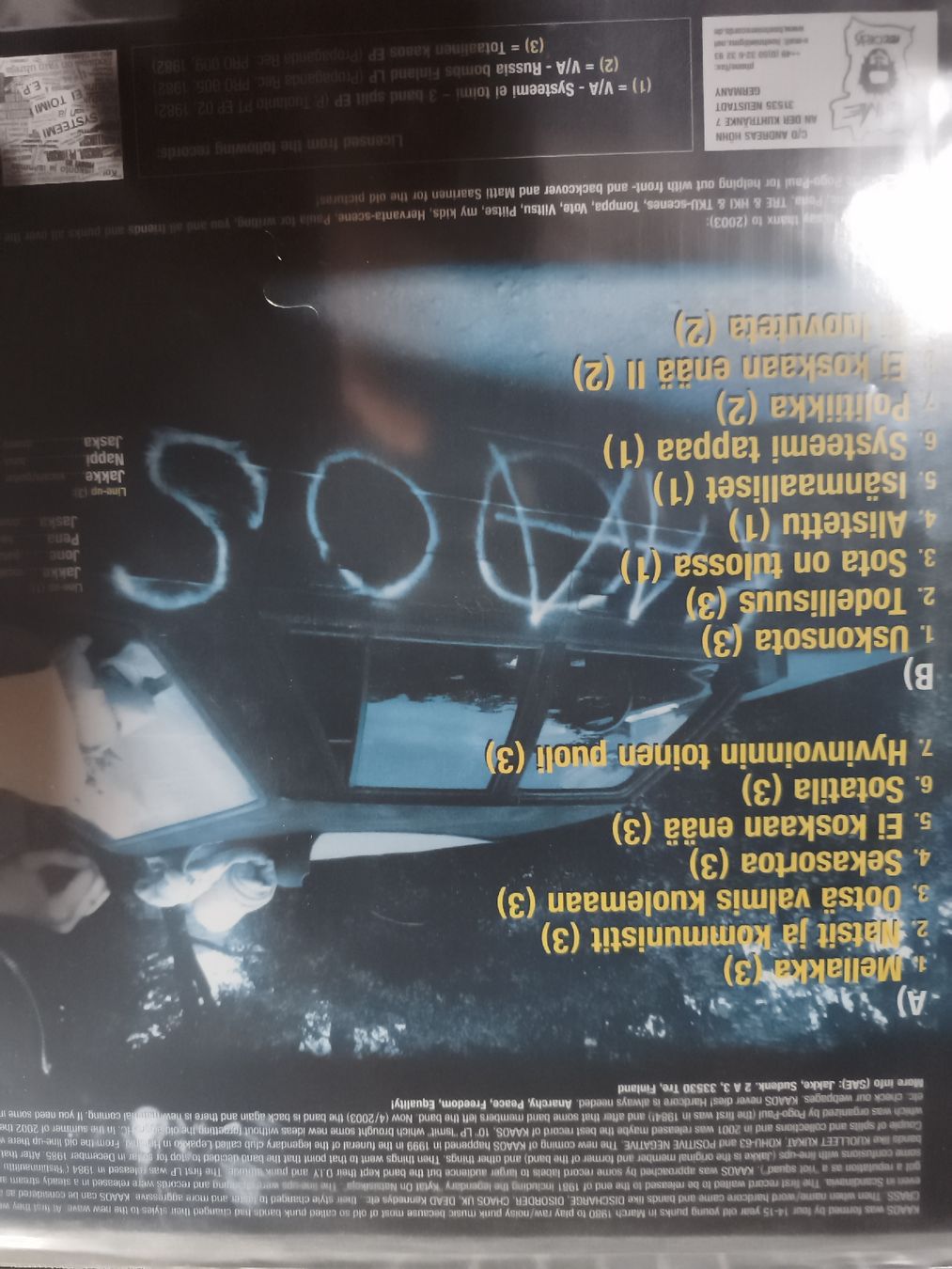 Dischi in vinile: Totaalien Kaaos LP – Usato da Wynau venduto da rem_5tpw 2