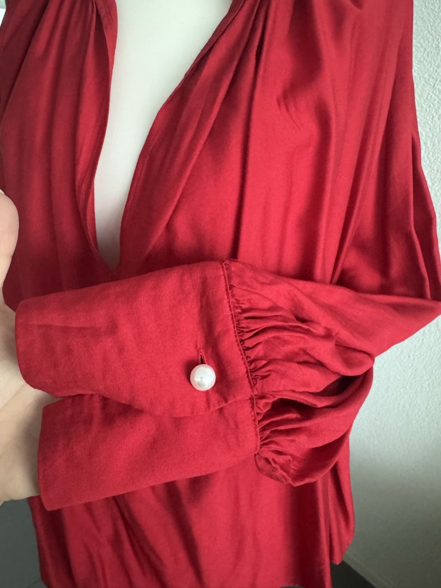 H&M Top: H&M leichte Sommerbluse rot Gr XL – Usato da Baden venduto da Linda46 1