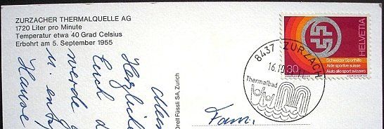 Cartes postales: ZURZACH Termalquelle AG – D'occasion à Jona par philajona 1