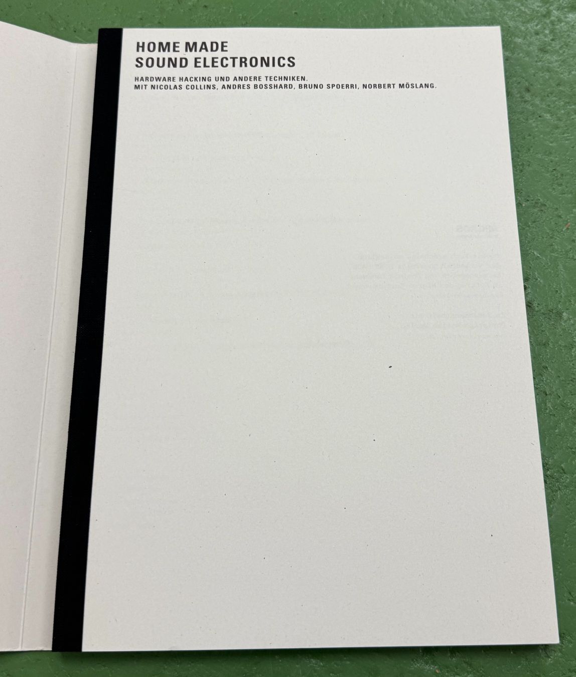 Libri: Home Made Sound Electronics mit Bruno Spoerri, Möslang – Usato da Basel venduto da Ostschweiz06 1