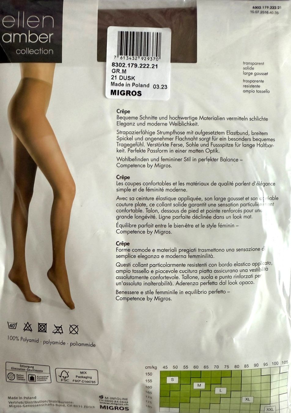 Ellen Amber Calze & Collant: Strumpfhose ellen amber Crêpe – Nuovo e nell'imballaggio originale da Menziken venduto da ABA60 1