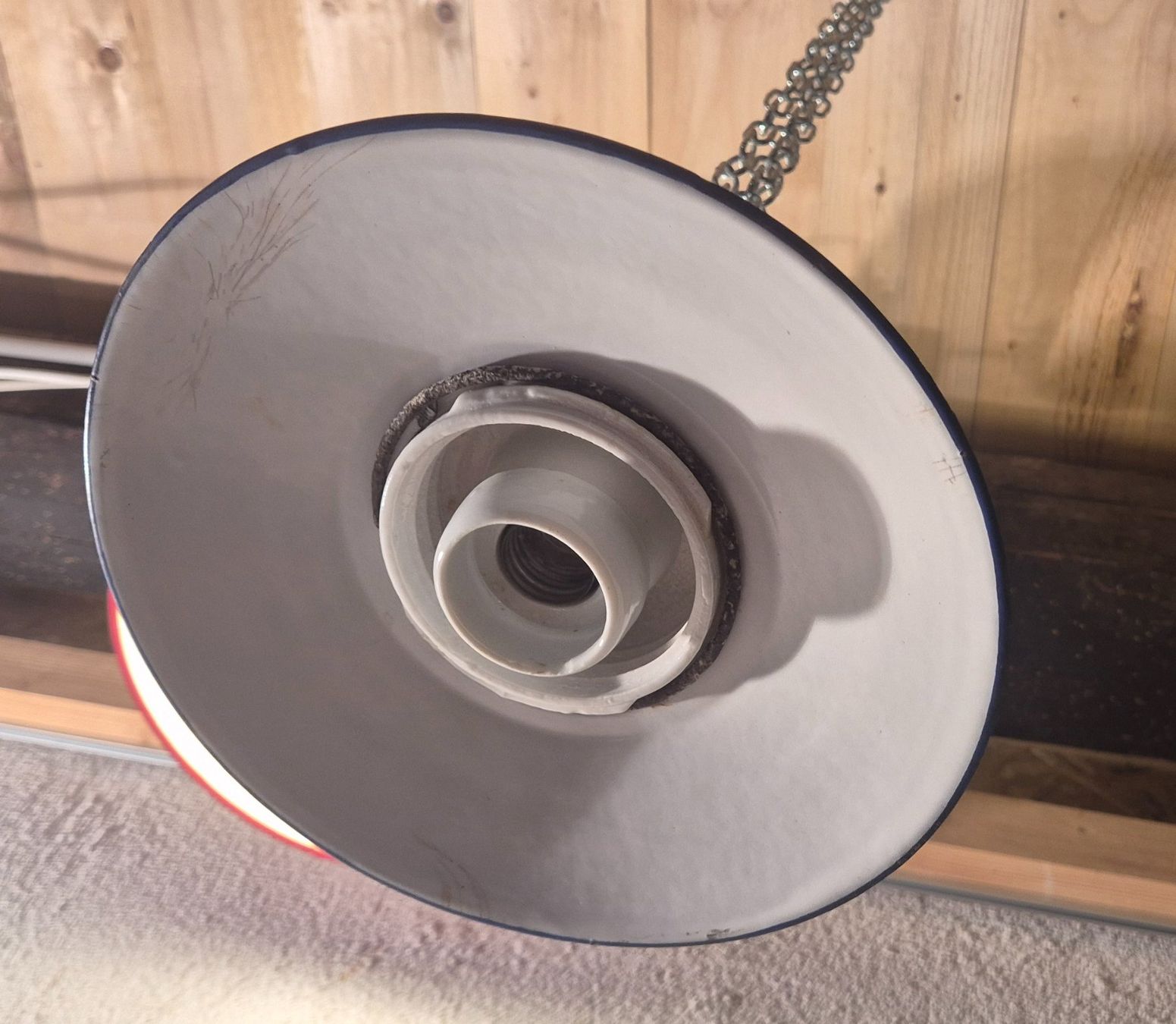 Lampes: antike Emaille Stallampe – D'occasion à Neerach par SilliS