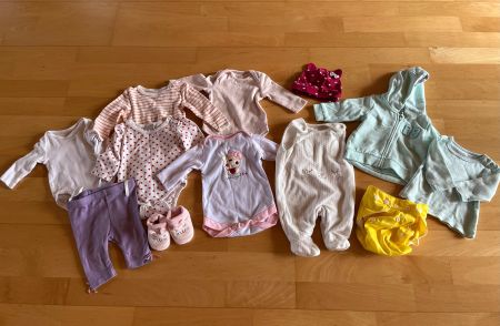 12-teiliges Babykleider-Set für Mädchen Grösse 46 - 56