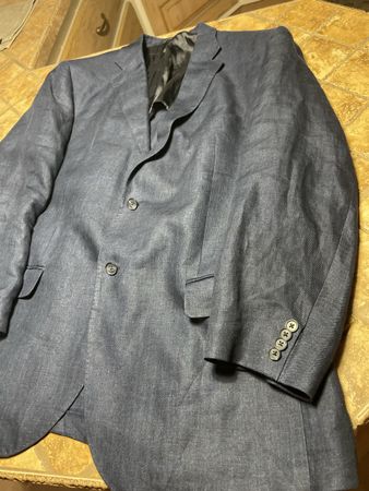 MONN Giacca uomo lino blu, taglia 60 R, come nuovo!