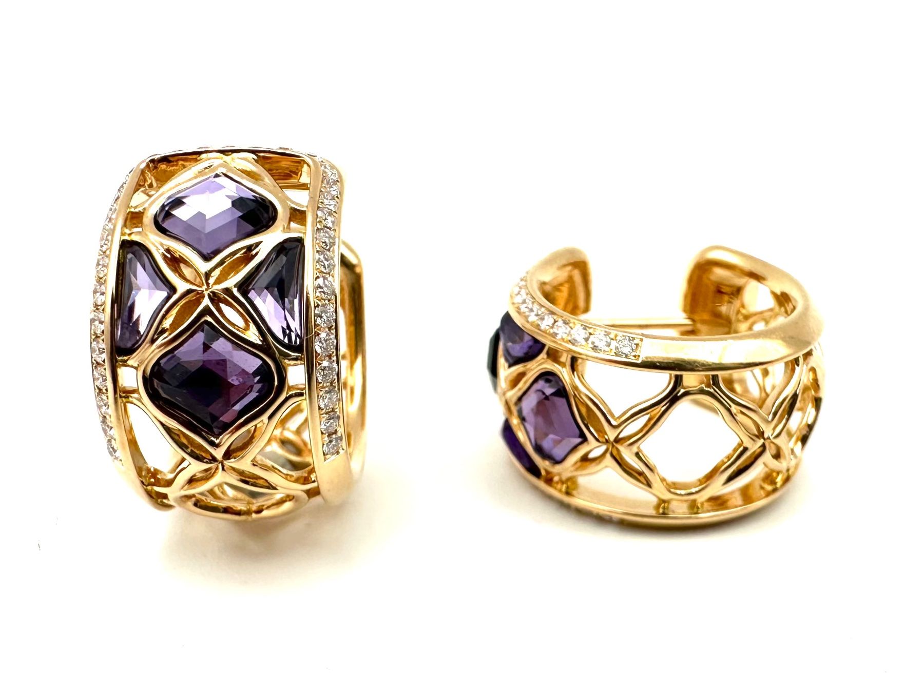 Chopard Ohrringe & -stecker: CHOPARD. Créoles "Impériale", or rose, améthyste et diamants – Gebraucht aus Renens VD von Diademe.sarl 5