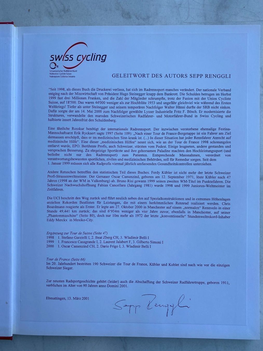 Libri: Schweizer Radsport – Nuovo e nell'imballaggio originale da nürensdorf venduto da Sacha1313 5