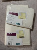 Micasa Satin Bettwäsche, Crème, 200x210cm mit Kissenbezug