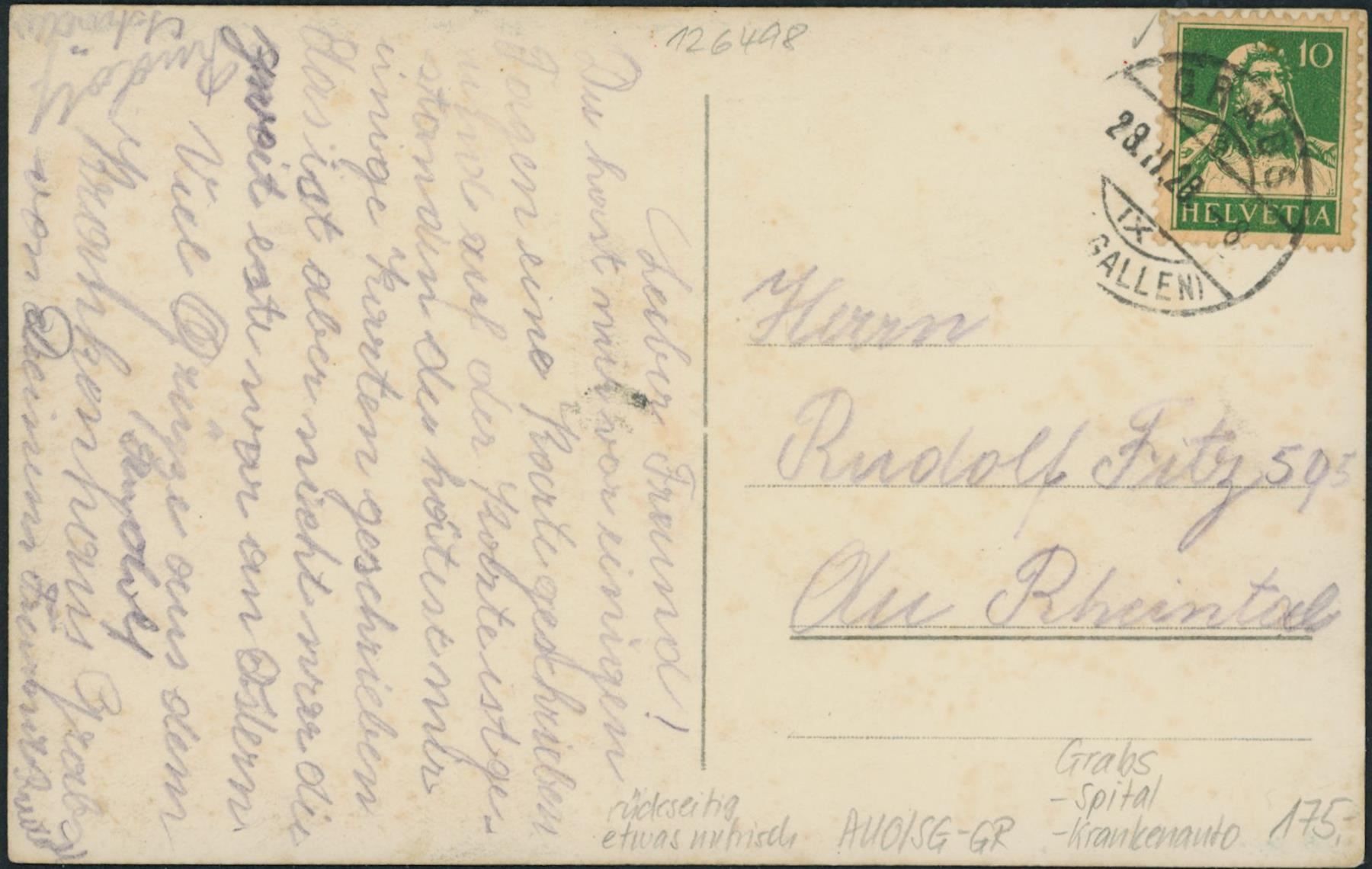 Cartoline postali: SG Grabs - Auto - Bus – Usato da Schindellegi venduto da Jonathan77 1