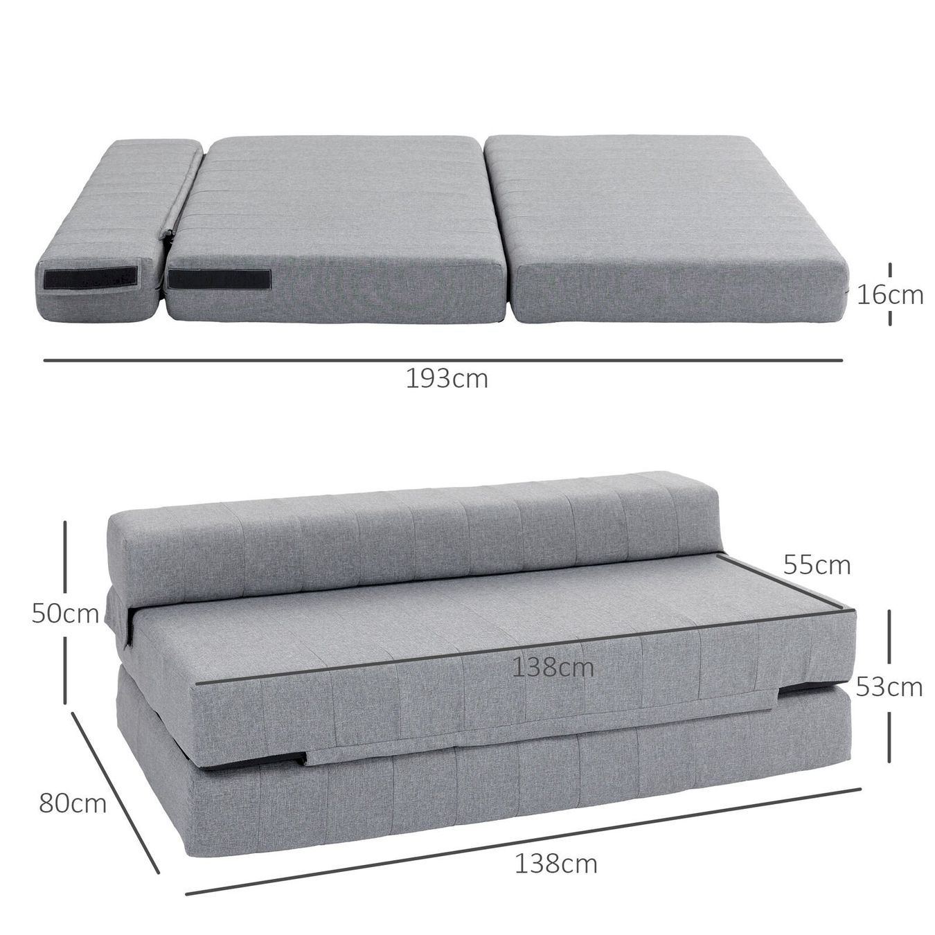 Sofas: HOMCOM Klappsessel Grau – Neu und originalverpackt aus Bottighofen von zaap 2