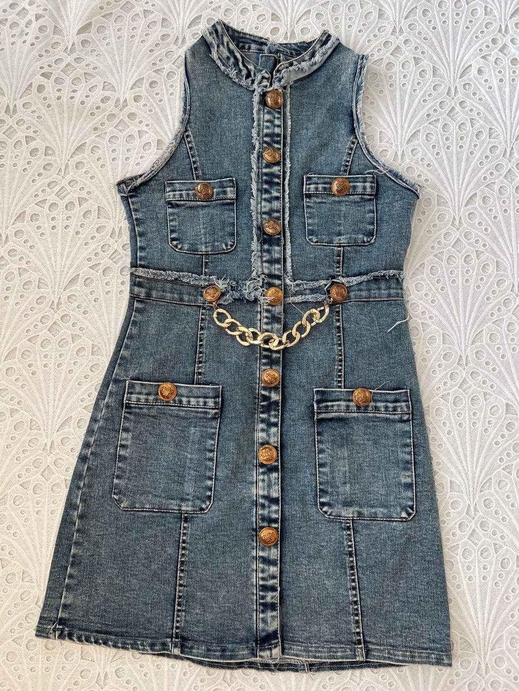 Vestiti & Gonne: Denim Jeans Mädchen Kleid Gr 158/164 – Usato da Frenkendorf venduto da Style365