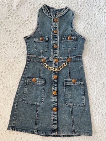 Denim Jeans Mädchen Kleid Gr 158/164