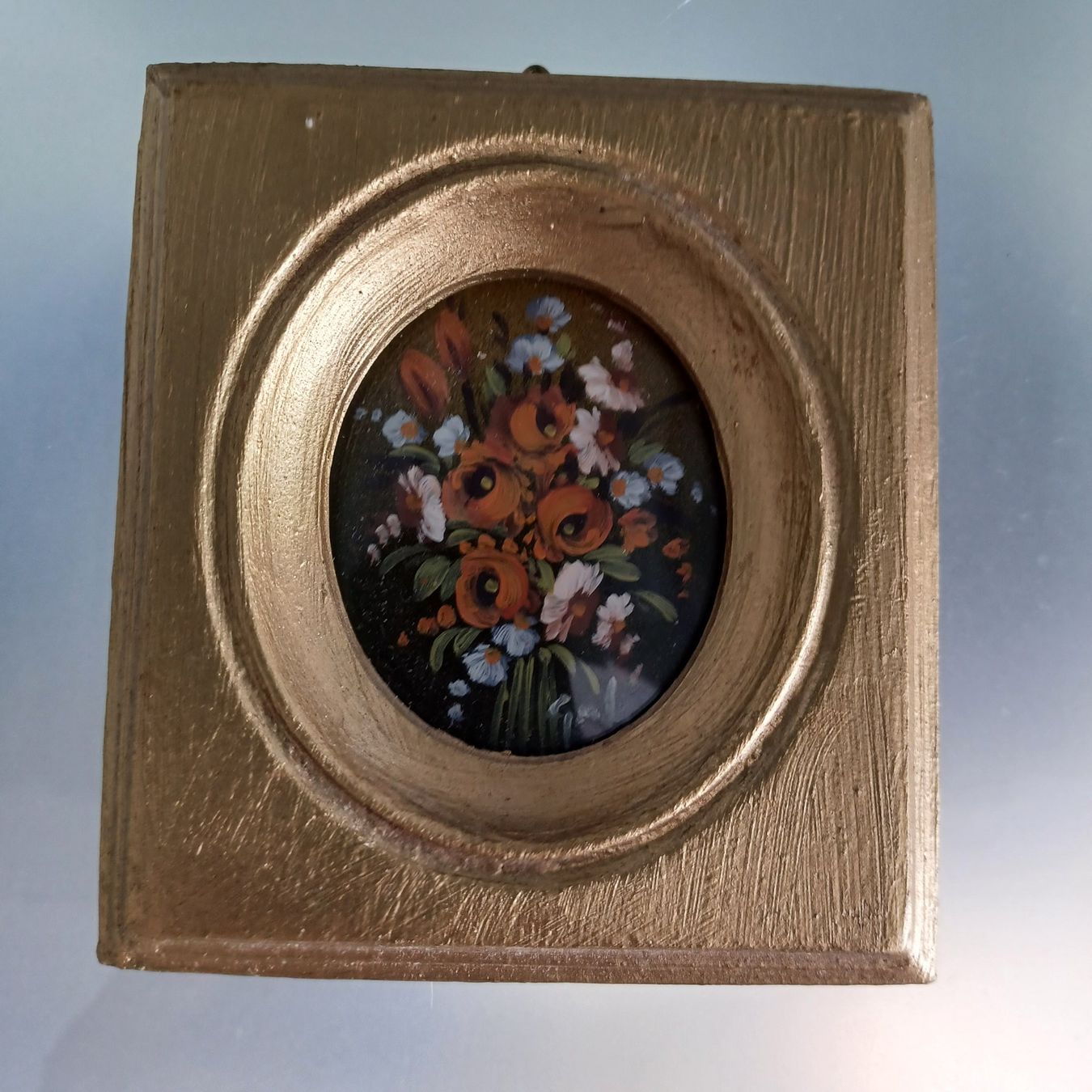 Dipinti: Miniatur Bildchen Blumenmotiv – Usato da Abtwil SG venduto da luupsy