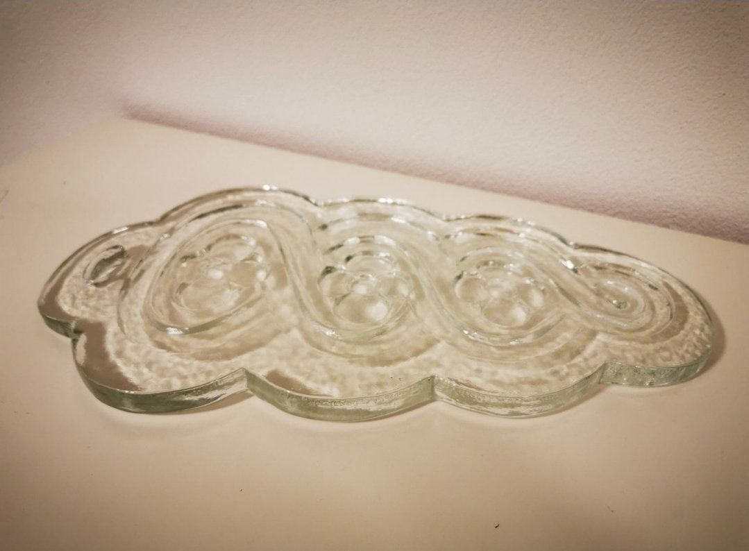 Piatti di portata: Glas Platte Servierplatte Zopfmuster – Usato da Schaan venduto da car_wrv2