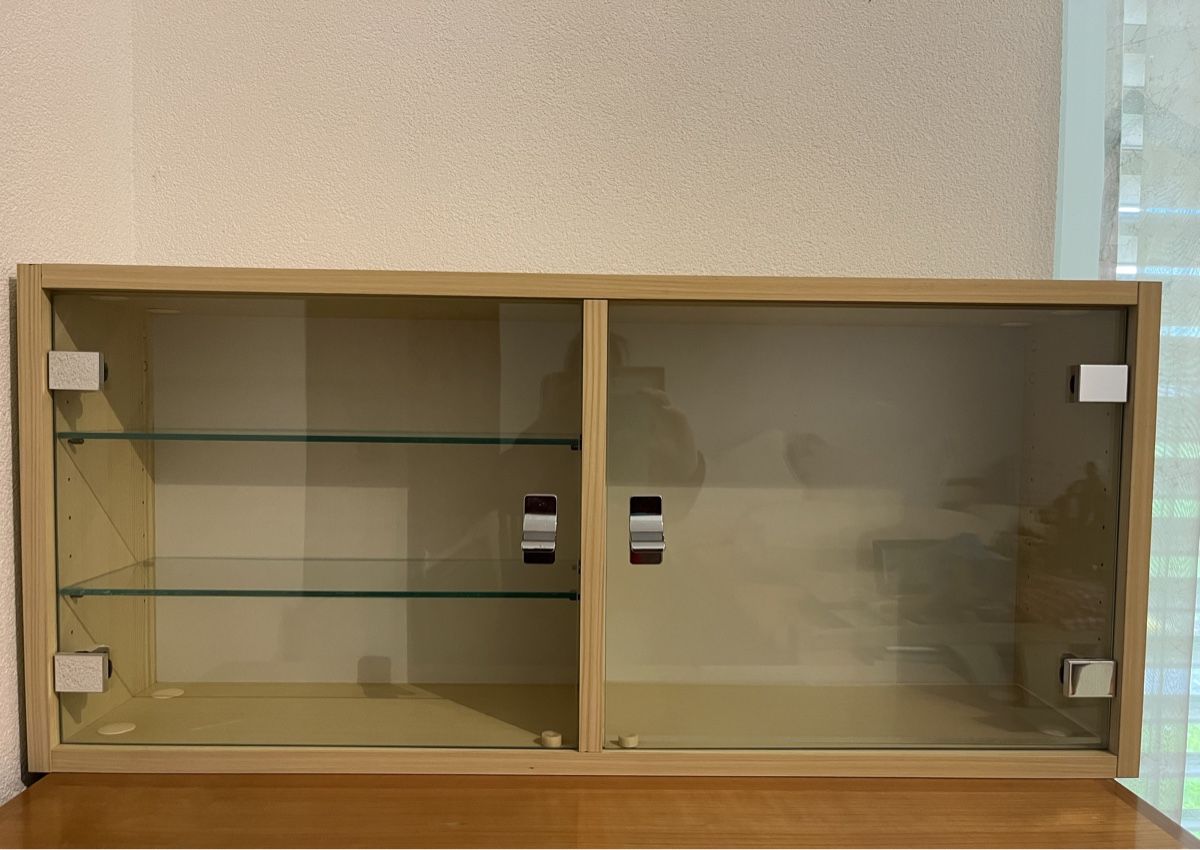 Kleine Glas-Vitrine zum Aufhängen oder Aufstellen mit 2 Türe (Gebraucht) in Arboldswil für CHF 55 – nur Abholung auf Ricardo kaufen