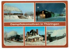 Dampflokomotiven in Thüringen, Karte aus der ehem. DDR