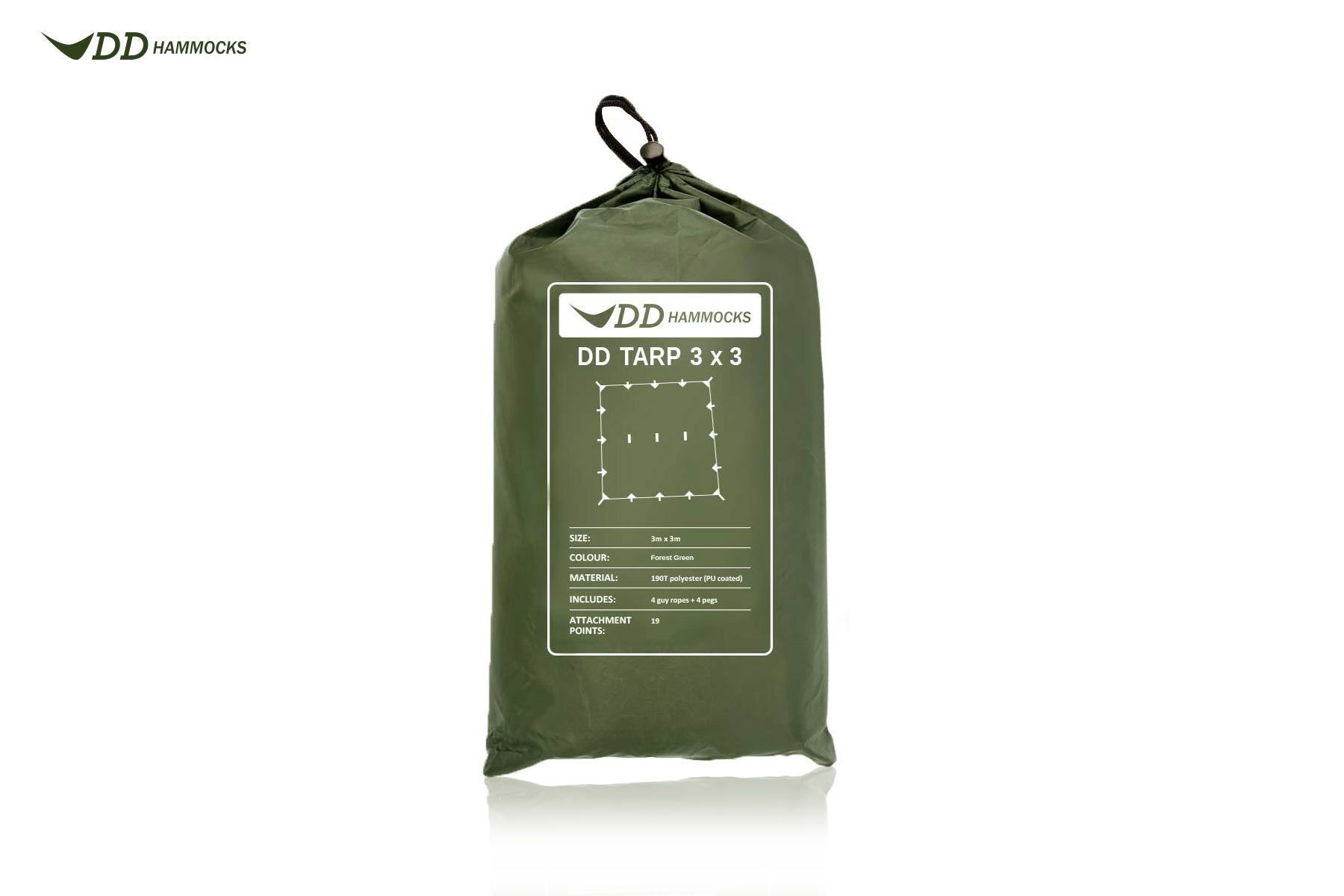 DD Hammocks Altro per Esercito: DD Tarp 3 x 3 Meter Forest green – Nuovo e nell'imballaggio originale da Tulln venduto da HaengemattenShop