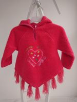 Baby Pullover Poncho C&A Gr. 86 Rot mit Zipfelmütze