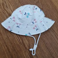 Sommerhut mit Kirschen-Muster, Grösse 50,  ca 2 jahre