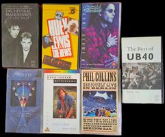 VHS-Kasetten, Musikbands Ozzy Osbourne, Toto, P. Collins