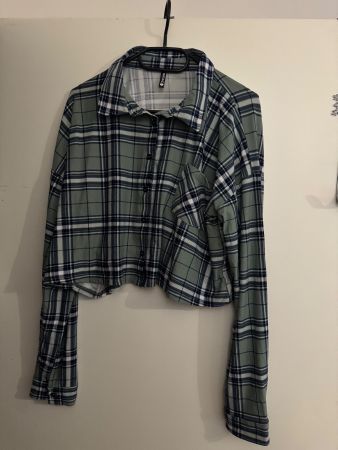 AUSVERKAUF! Übergangs-Bluse, Hemd im Holzfäller Look, Gr. L