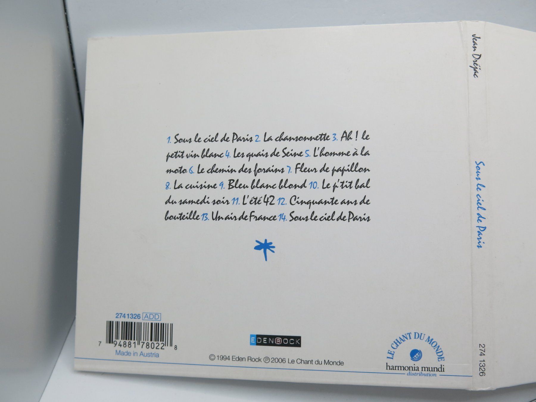 CD: CD Jean Drejac - Sous Le Ciel De Paris – Usato da Ernetschwil venduto da luisvonerni 1