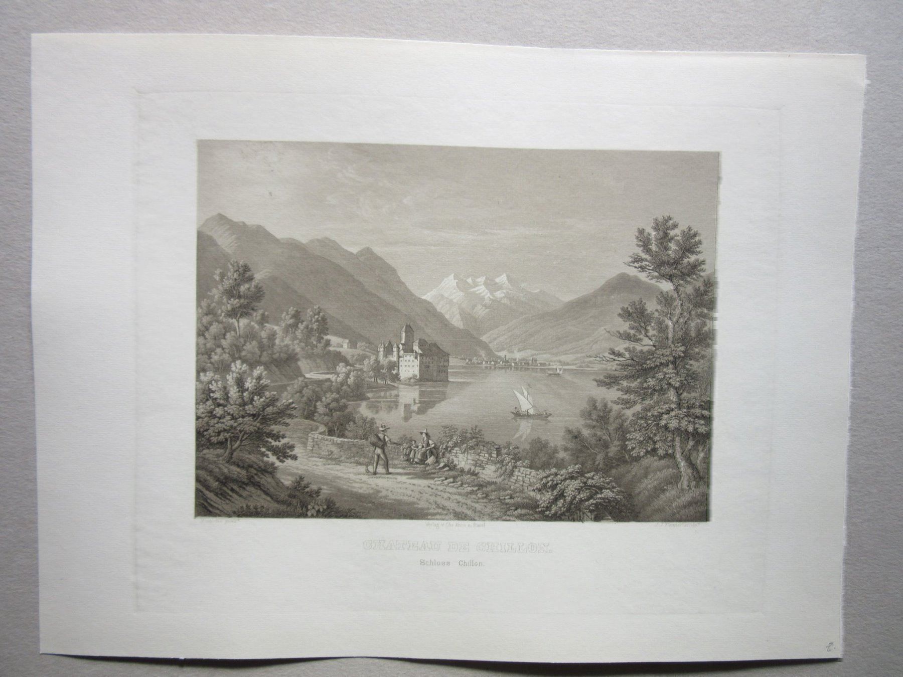 Incisioni: SCHLOSS CHILLON   AQUATINTA – Usato da Gersau venduto da grafik-kunst 1