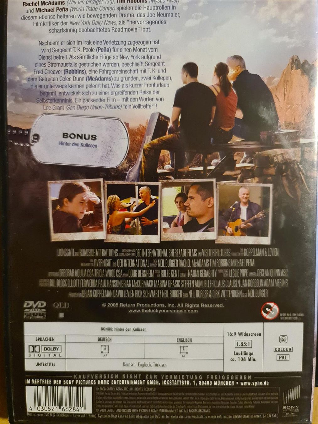 Tutti i DVDs: DVD The lucky ones – Usato da Dintikon venduto da Vexi 1