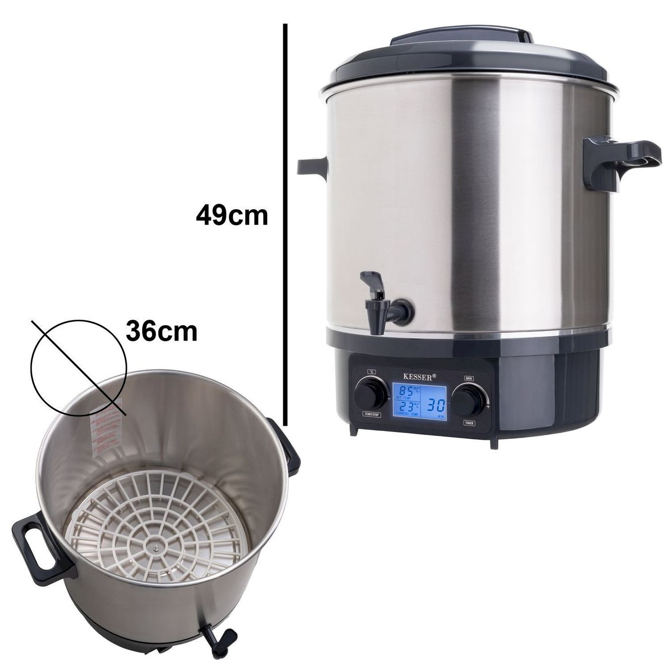 Elettrodomestici da cucina: KESSER Einkochautomat 2000W 27L – Nuovo e nell'imballaggio originale da Bottighofen venduto da zaap 6