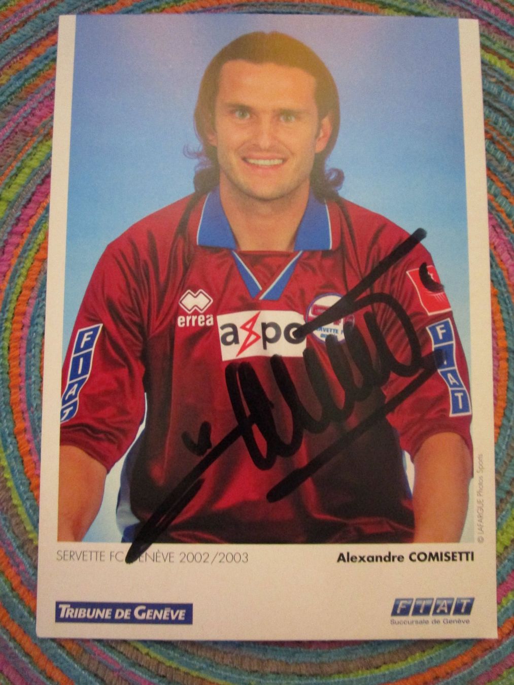 Autografi: FC SERVETTE ALEXANDRE COMISETTI SPIELER AUTOGRAMM ANTIK – Usato da GUTENSWIL venduto da Alpina6
