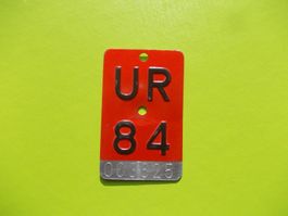 Velonummer / Fahrradnummer UR 84