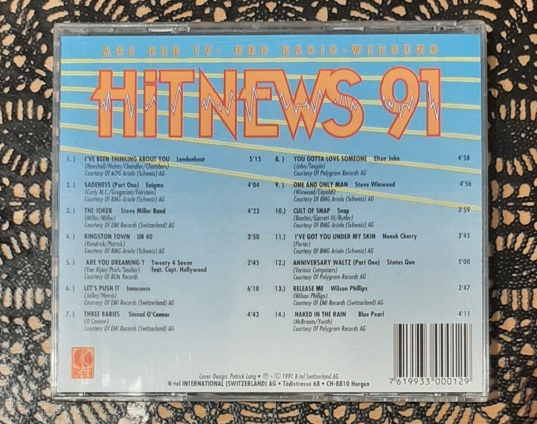 CD: Hit News 91, Hit Compilation CD Sampler 1991 – Usato da Schönenberg TG venduto da Gregolino76 1