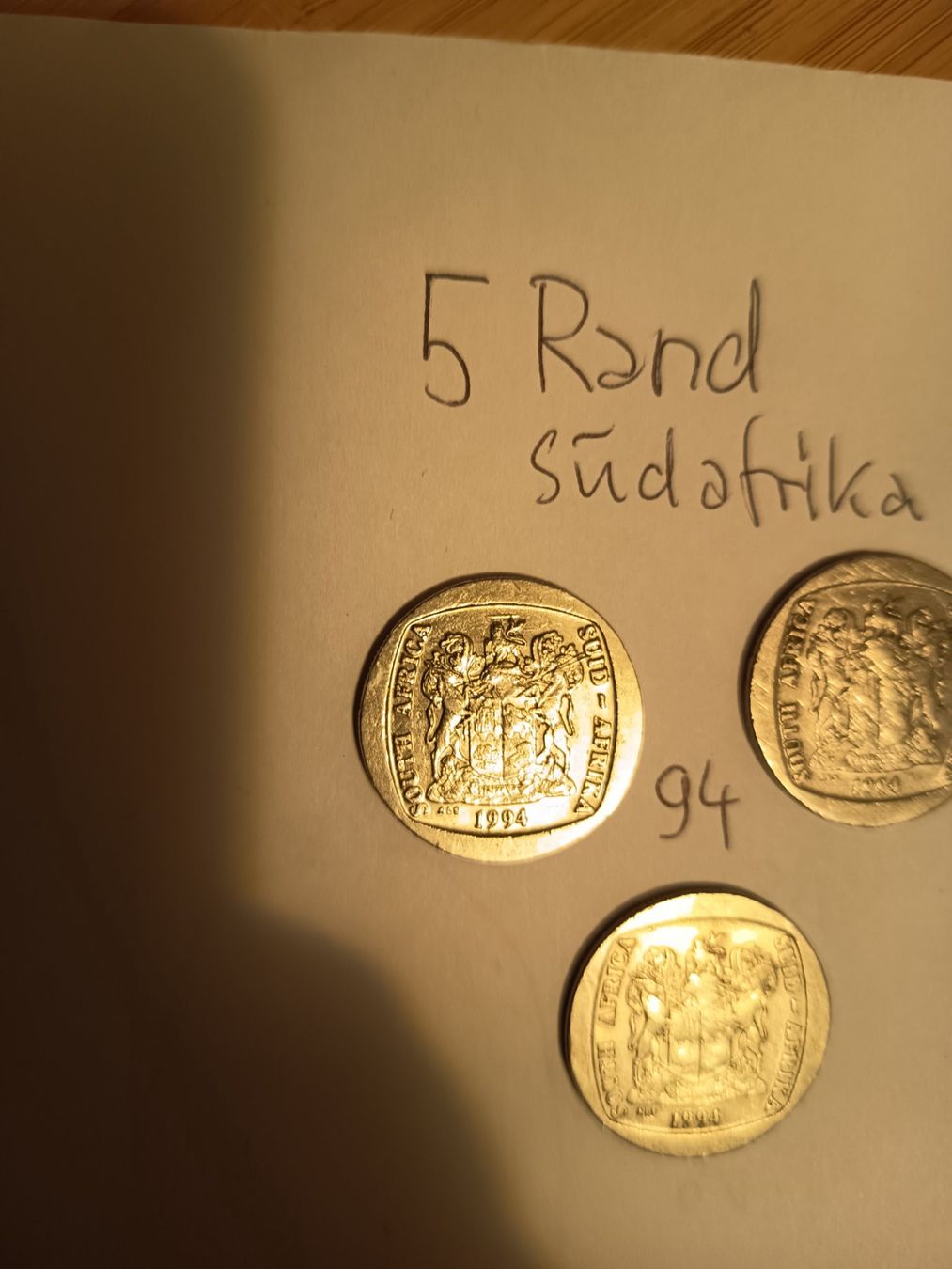 Tutti le monete: 5 rand 3x 1994 südafrika gripnr107 – Usato da Wattwil venduto da LuckyLegoandCoins 1