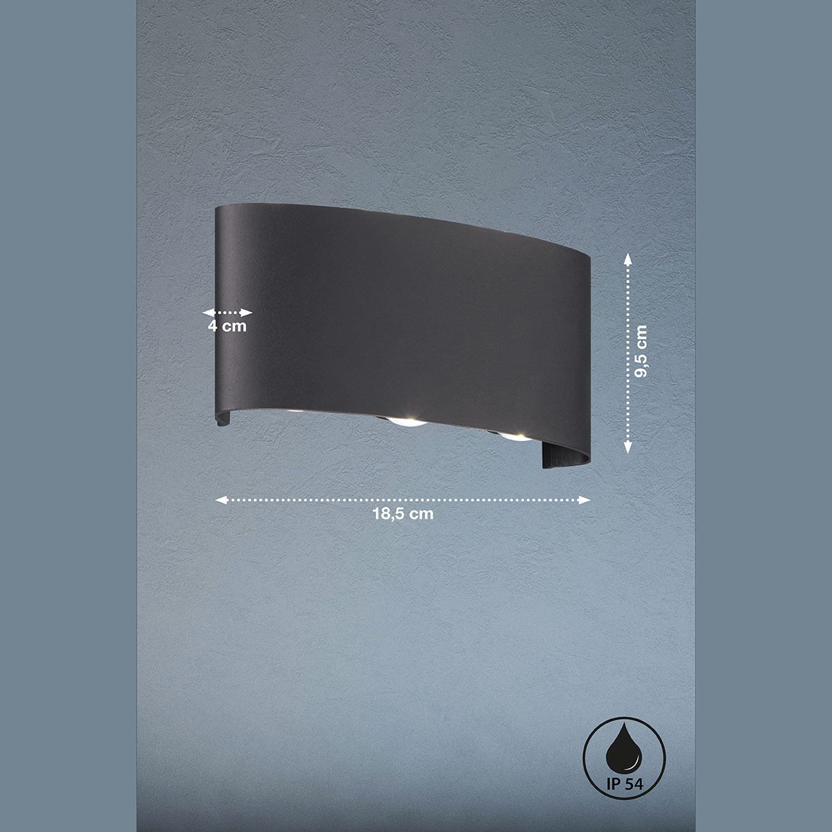 Lampen: LED Aussen Wandleuchte, 19 cm x 10 cm – Neu (gemäss Beschreibung) aus Kreuzlingen von Smart-Light 2