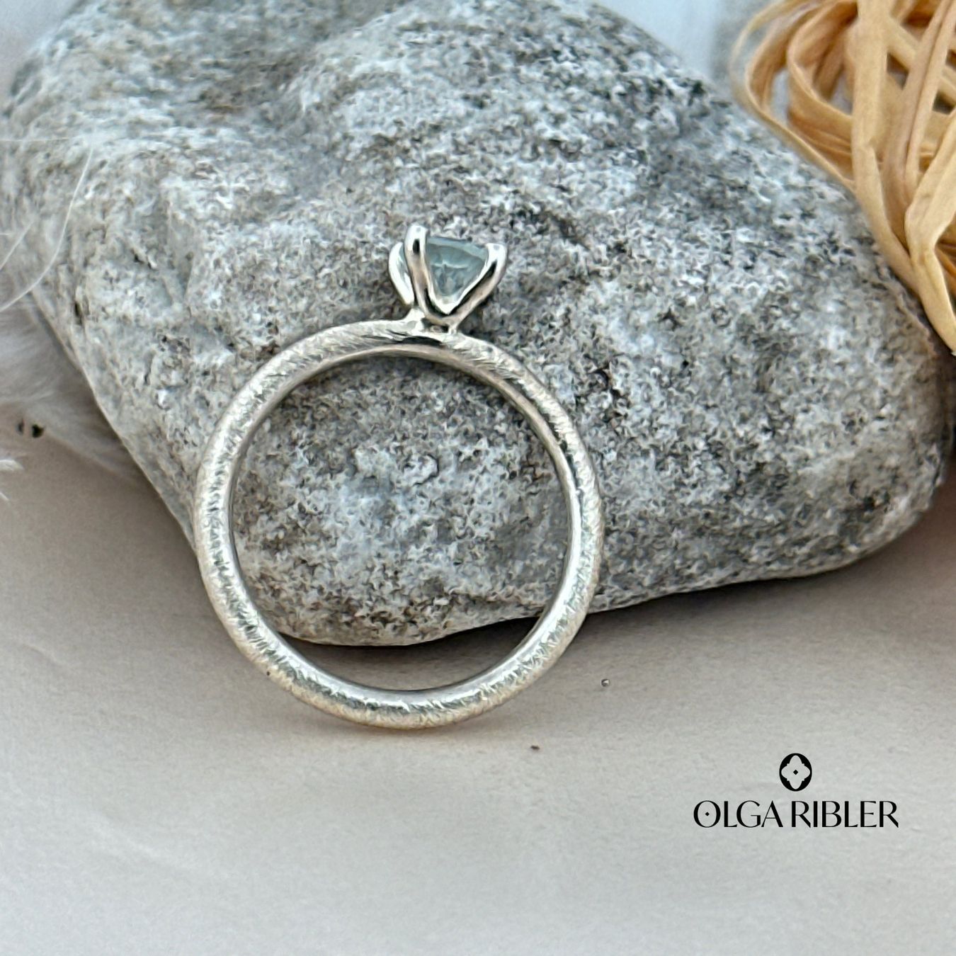 Olga Ribler Anelli: Blau Topas Ring Silber matt 54 – Nuovo (secondo la descrizione) da Luzern venduto da byolgaribleroutlet 3