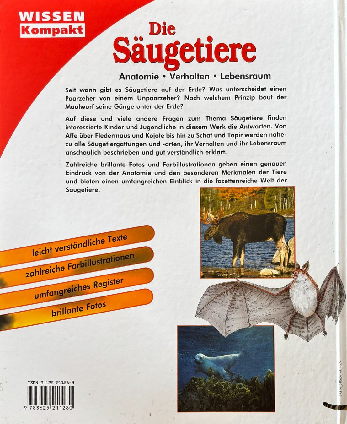 Libri: Die Säugetiere – Nuovo (secondo la descrizione) da Sarnen venduto da Livres 1