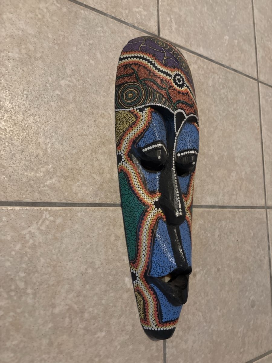 Tutte le decorazioni: Dekorative Maske bemalte Kunsthandwerk – Usato da Mollis venduto da mabu1993 1