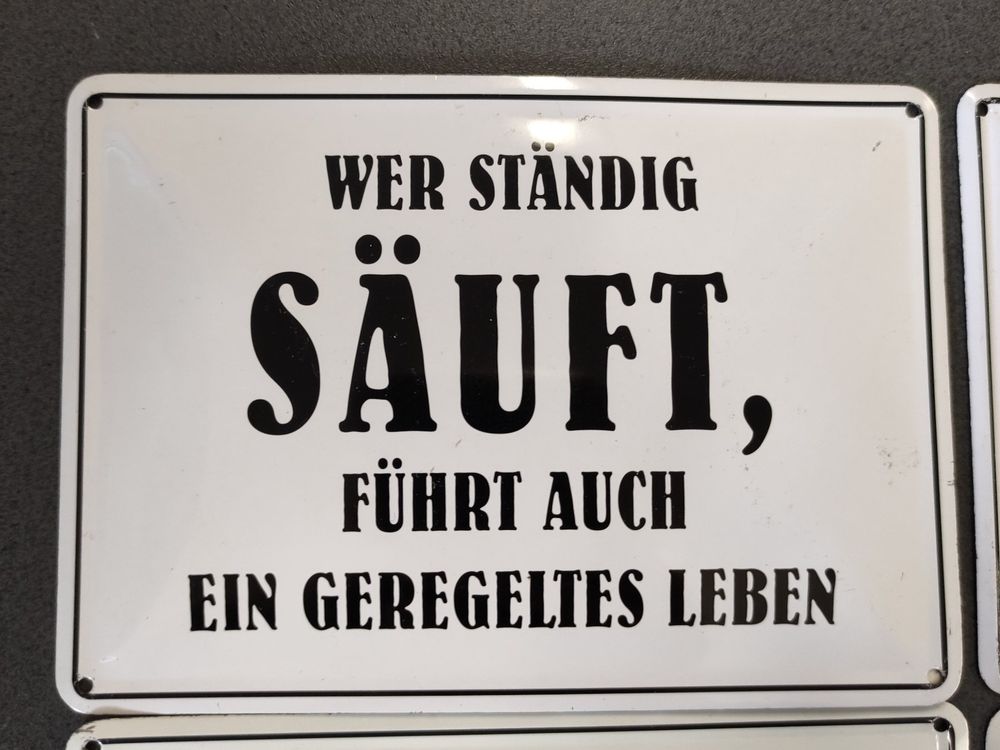 5x Blechschild lustige Sprüche Schilder 14x10cm Kaufen auf Ricardo