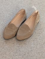 Roberto Santi Slipper Wildleder beige Grösse 38 gebraucht