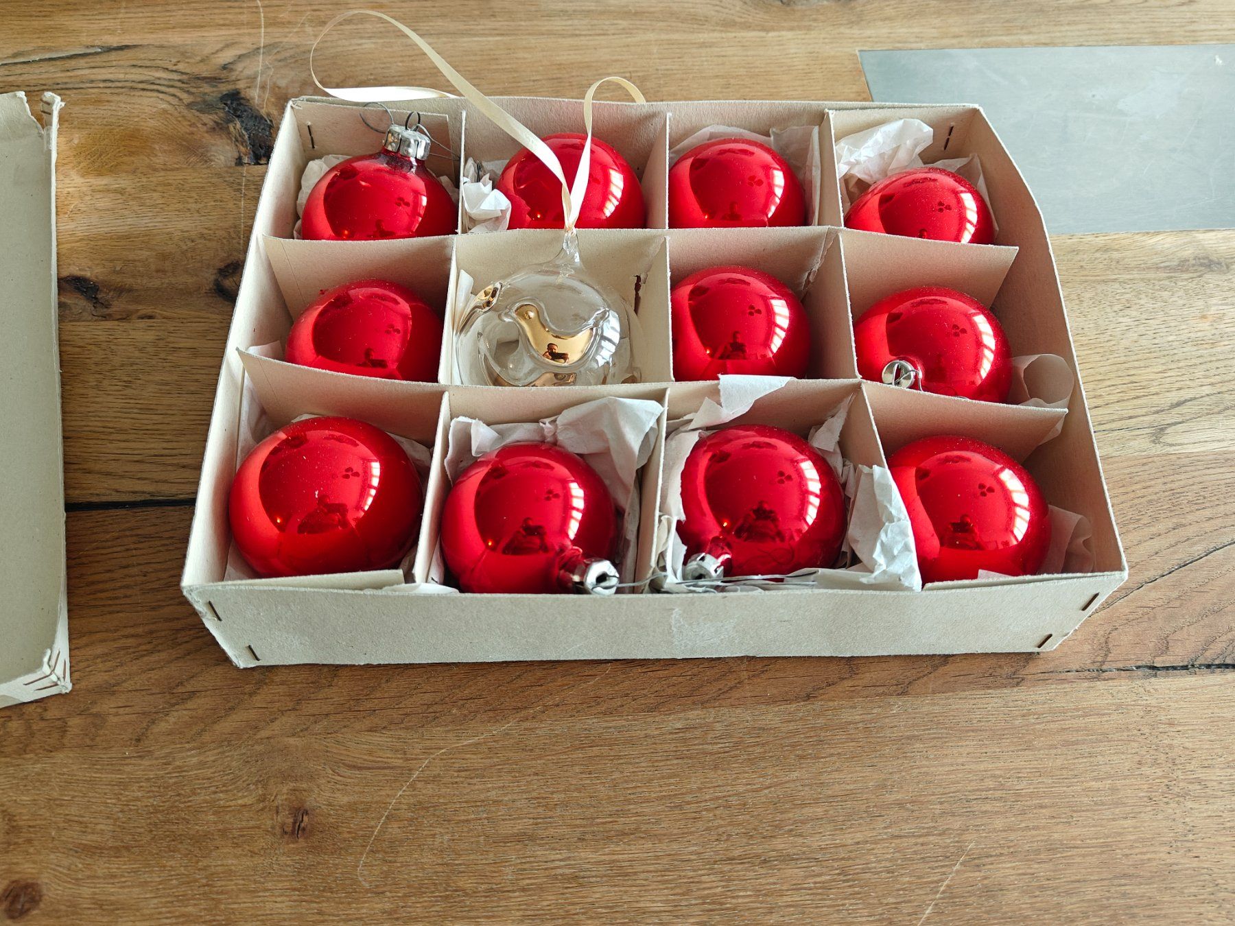 Tutte le decorazioni: Vintage Weihnachtskugeln rot & klar - Set 12 Stück – Nuovo (secondo la descrizione) da Birr venduto da DisDas